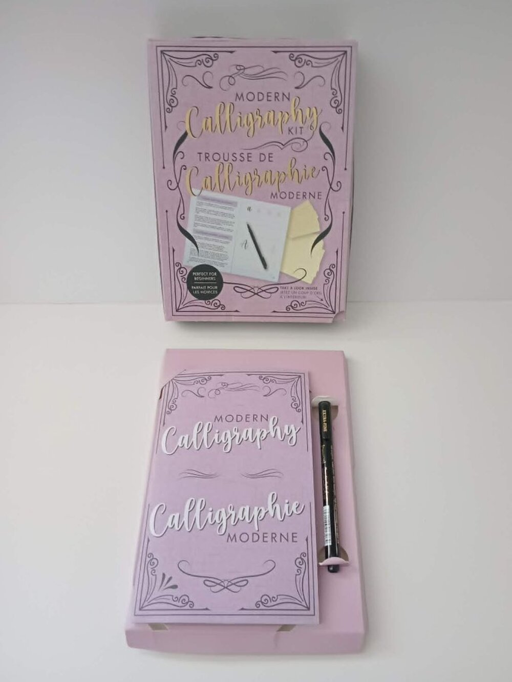 Modern Calligraphy Kit for Beginners Bilingual English/French Like New Contents